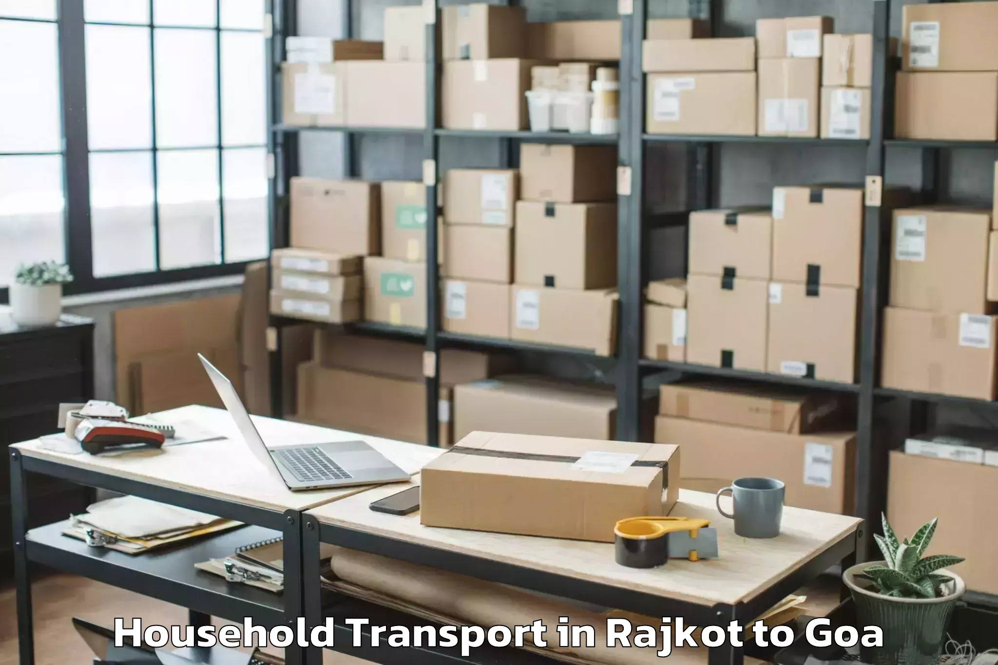 Quality Rajkot to Serula Household Transport